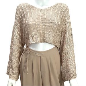 Knitted Cover Up Cropped Top - Me Lala Fr Bangkok